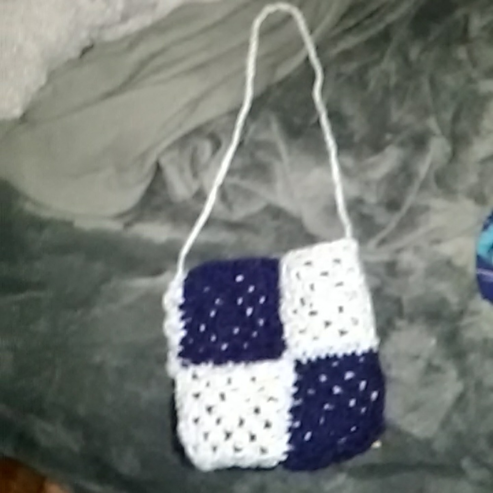 Crochet granny square bag